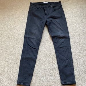Loft Skinny Jean with polka dot pattern.
